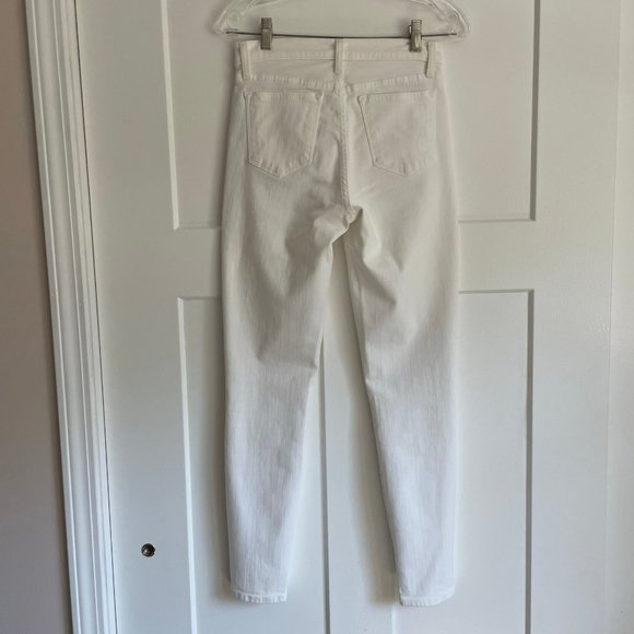 J. Crew 9” High-Rise Toothpick Jeans in White; B3584 - Picture 7 of 8